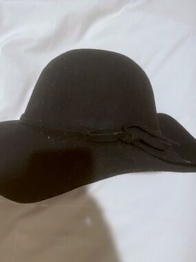 H&M 100% WOOL wide-brimmed hat size L / 58 black